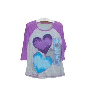 •JUSTICE• “DANCE” 3/4 length sleeve top. Size 16. Excellent condition like new